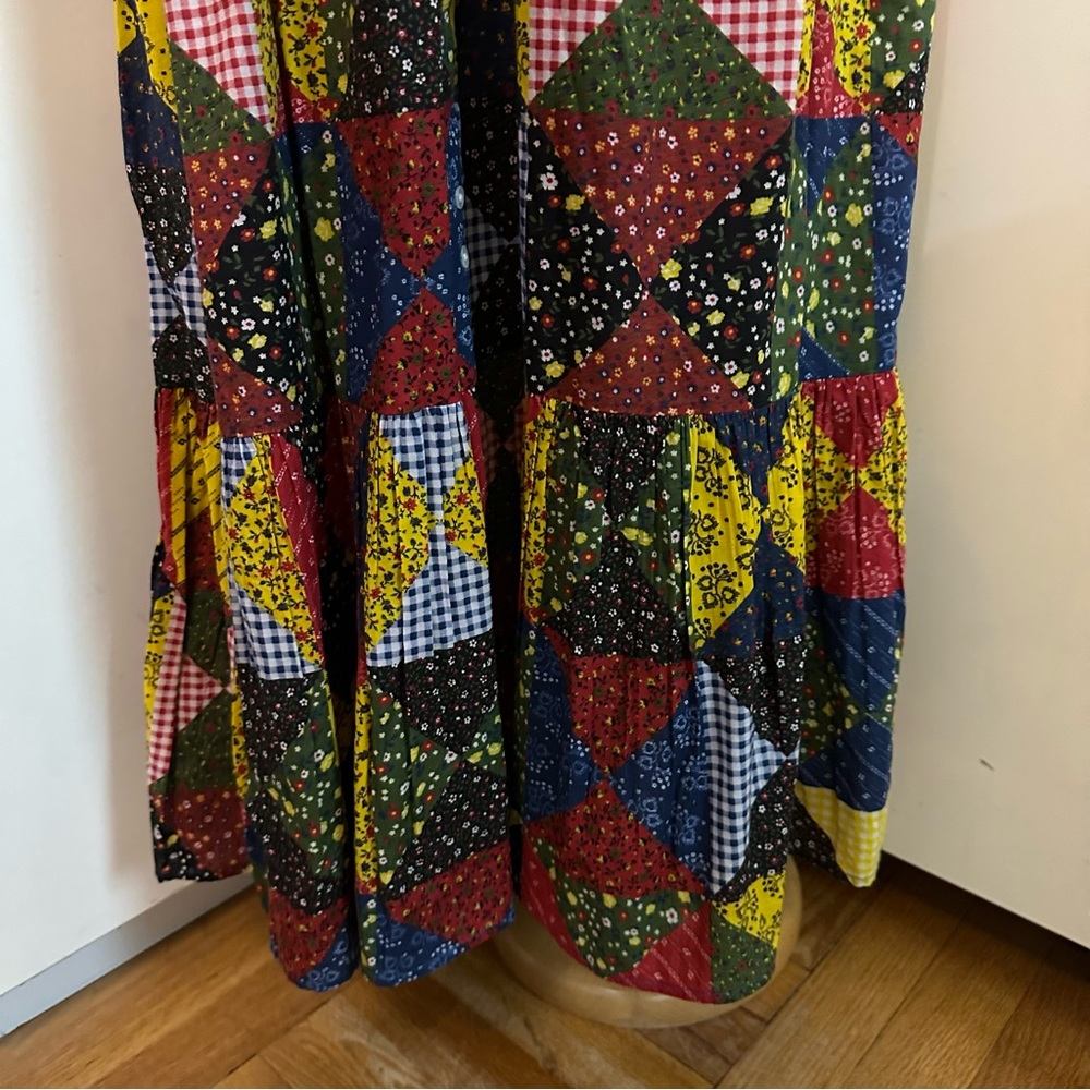 NWT DOEN Nicolette Countryside Patchwork Cotton Praire Maxi Dress sz M - Picture 11 of 15